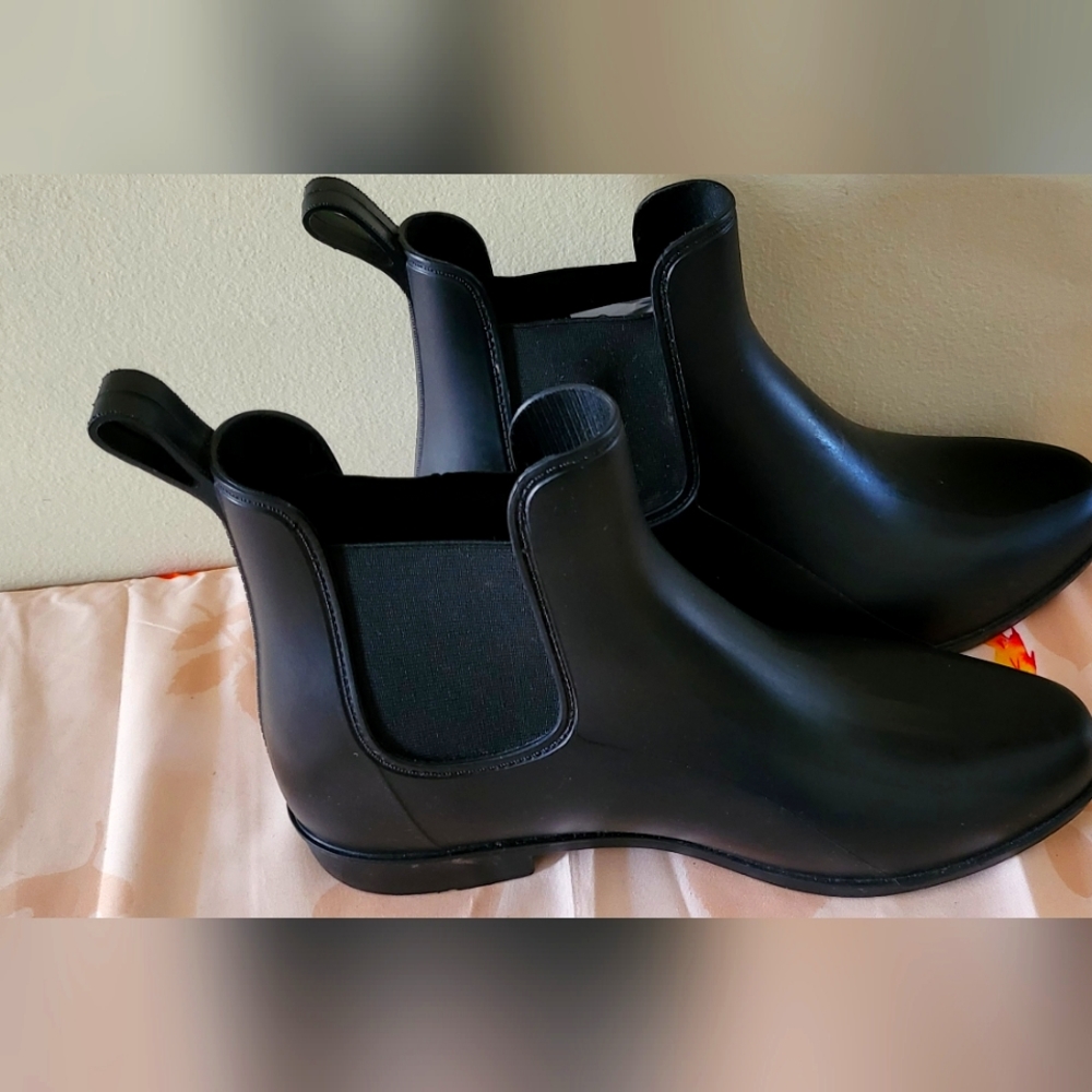 Black rain boots from Target.
